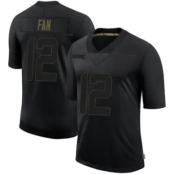 Nike 12th Fan Men's Limited Seattle Seahawks Black 2020 Salute To Service Jersey