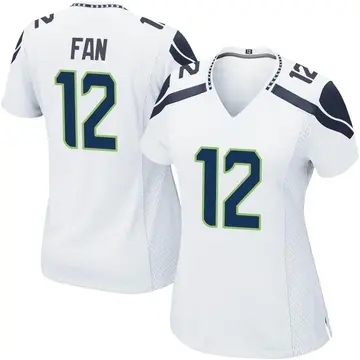 Nike 12th Fan Women's Game Seattle Seahawks White Jersey