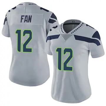 Nike 12th Fan Women's Limited Seattle Seahawks Gray Alternate Vapor Untouchable Jersey