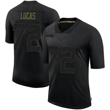 Nike Abraham Lucas Men's Limited Seattle Seahawks Black 2020 Salute To Service Jersey
