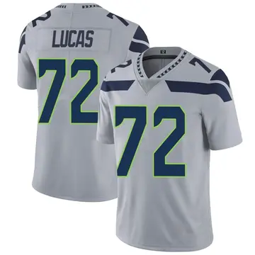 Nike Abraham Lucas Men's Limited Seattle Seahawks Gray Alternate Vapor Untouchable Jersey