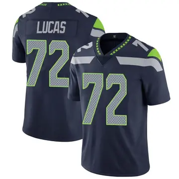 Nike Abraham Lucas Men's Limited Seattle Seahawks Navy Team Color Vapor Untouchable Jersey