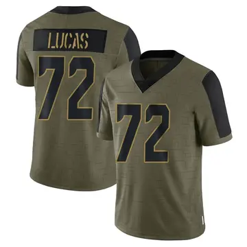 Nike Abraham Lucas Men's Limited Seattle Seahawks Olive 2021 Salute To Service Jersey