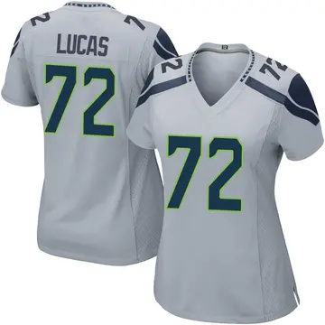 Nike Abraham Lucas Women's Game Seattle Seahawks Gray Alternate Jersey