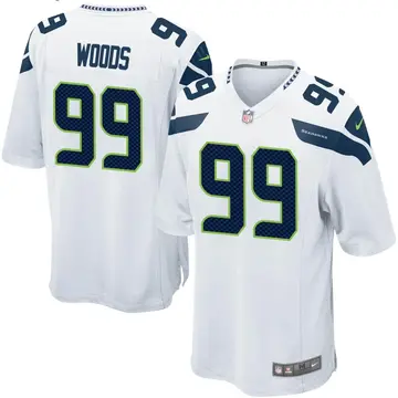 Nike Al Woods Youth Game Seattle Seahawks White Jersey