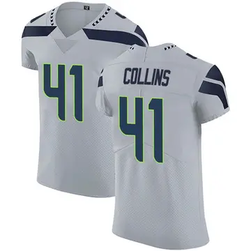 Nike Alex Collins Men's Elite Seattle Seahawks Gray Alternate Vapor Untouchable Jersey
