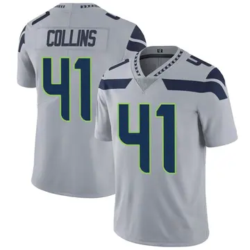 Nike Alex Collins Men's Limited Seattle Seahawks Gray Alternate Vapor Untouchable Jersey