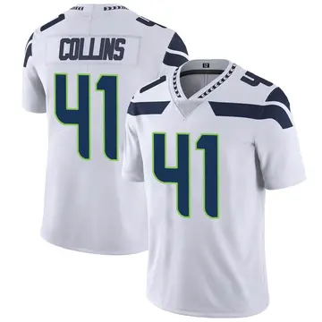 Nike Alex Collins Men's Limited Seattle Seahawks White Vapor Untouchable Jersey