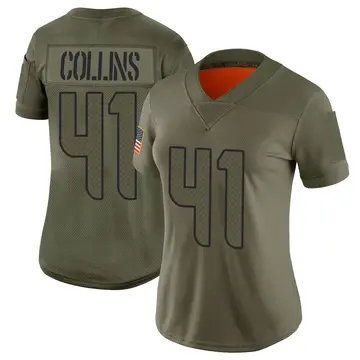 Nike Alex Collins Women's Limited Seattle Seahawks Camo 2019 Salute to Service Jersey