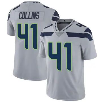 Nike Alex Collins Youth Limited Seattle Seahawks Gray Alternate Vapor Untouchable Jersey
