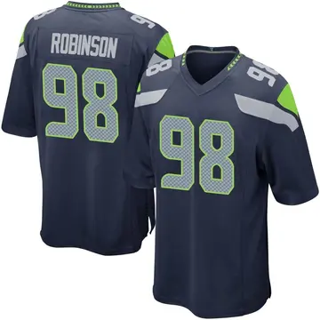 Nike Alton Robinson Men's Game Seattle Seahawks Navy Team Color Jersey