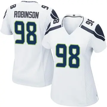 Nike Alton Robinson Women's Game Seattle Seahawks White Jersey