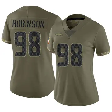 Nike Alton Robinson Women's Limited Seattle Seahawks Olive 2022 Salute To Service Jersey
