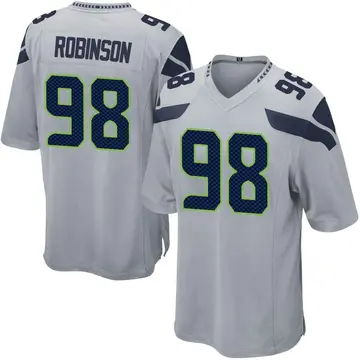 Nike Alton Robinson Youth Game Seattle Seahawks Gray Alternate Jersey