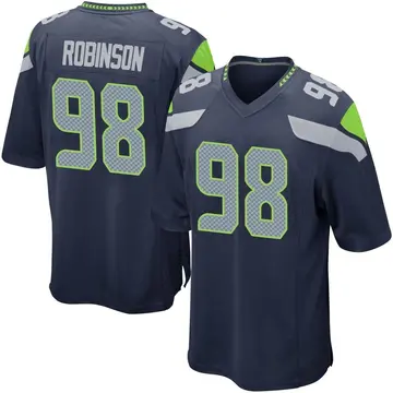 Nike Alton Robinson Youth Game Seattle Seahawks Navy Team Color Jersey