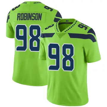 Nike Alton Robinson Youth Limited Seattle Seahawks Green Color Rush Neon Jersey