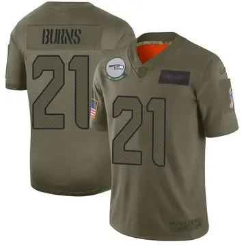 Nike Artie Burns Men's Limited Seattle Seahawks Camo 2019 Salute to Service Jersey