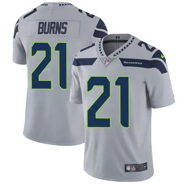 Nike Artie Burns Men's Limited Seattle Seahawks Gray Alternate Vapor Untouchable Jersey