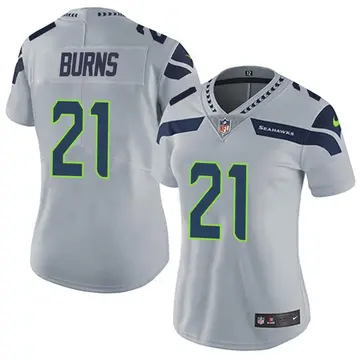 Nike Artie Burns Women's Limited Seattle Seahawks Gray Alternate Vapor Untouchable Jersey