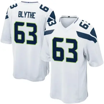 Nike Austin Blythe Men's Game Seattle Seahawks White Jersey
