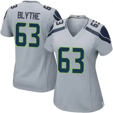 Nike Austin Blythe Women's Game Seattle Seahawks Gray Alternate Jersey