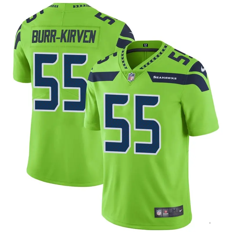 Nike Ben Burr-Kirven Men's Limited Seattle Seahawks Green Color Rush Neon Jersey