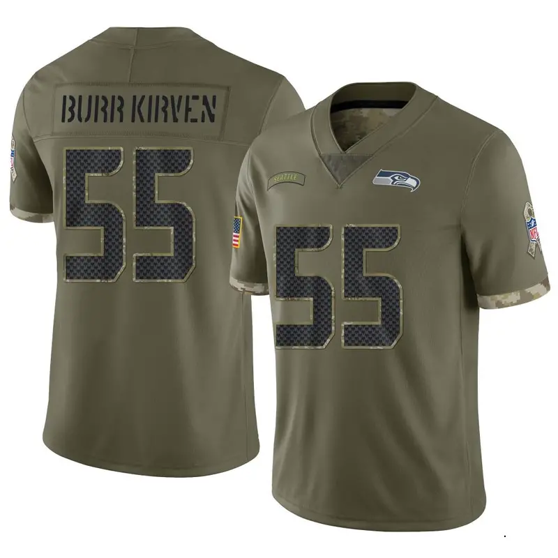 Nike Ben Burr-Kirven Men's Limited Seattle Seahawks Olive 2022 Salute To Service Jersey