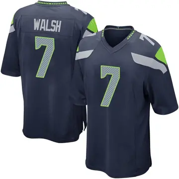 Nike Blair Walsh Men's Game Seattle Seahawks Navy Team Color Jersey