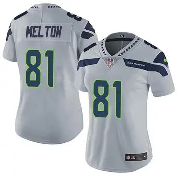 Nike Bo Melton Women's Limited Seattle Seahawks Gray Alternate Vapor Untouchable Jersey