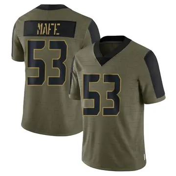 Nike Boye Mafe Men's Limited Seattle Seahawks Olive 2021 Salute To Service Jersey