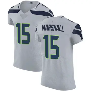 Nike Brandon Marshall Men's Elite Seattle Seahawks Gray Alternate Vapor Untouchable Jersey