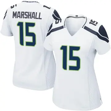 Nike Brandon Marshall Women's Game Seattle Seahawks White Jersey