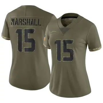 Nike Brandon Marshall Women's Limited Seattle Seahawks Olive 2022 Salute To Service Jersey