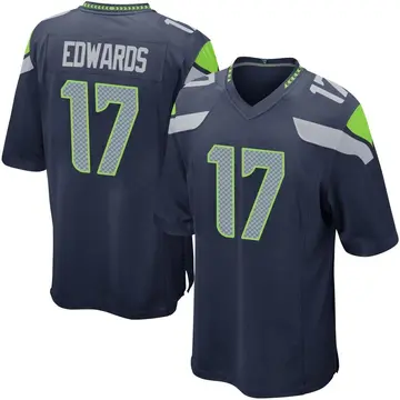 Nike Braylon Edwards Men's Game Seattle Seahawks Navy Team Color Jersey