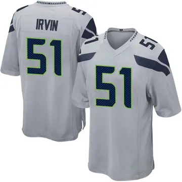 Nike Bruce Irvin Men's Game Seattle Seahawks Gray Alternate Jersey