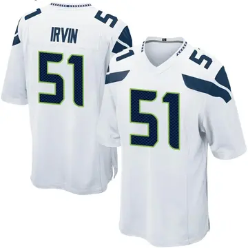 Nike Bruce Irvin Men's Game Seattle Seahawks White Jersey