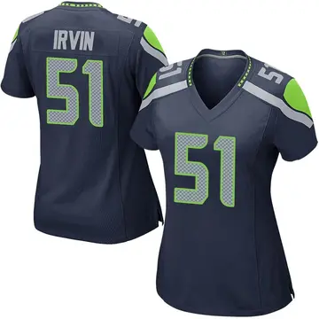 Nike Bruce Irvin Women's Game Seattle Seahawks Navy Team Color Jersey