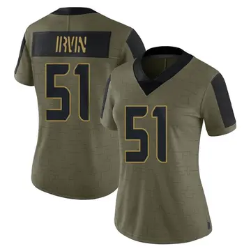 Nike Bruce Irvin Women's Limited Seattle Seahawks Olive 2021 Salute To Service Jersey