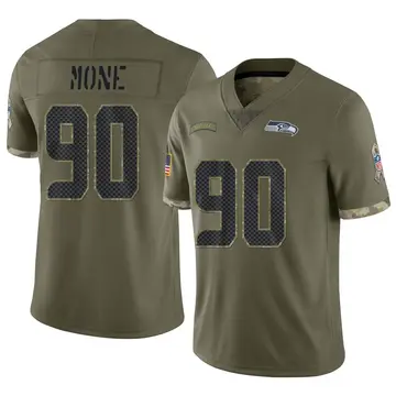 Nike Bryan Mone Men's Limited Seattle Seahawks Olive 2022 Salute To Service Jersey