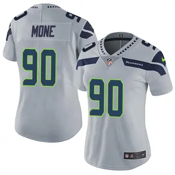 Nike Bryan Mone Women's Limited Seattle Seahawks Gray Alternate Vapor Untouchable Jersey