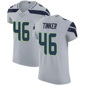 Nike Carson Tinker Men's Elite Seattle Seahawks Gray Alternate Vapor Untouchable Jersey