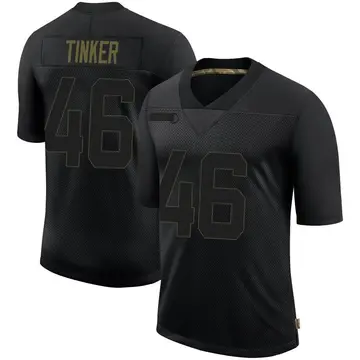 Nike Carson Tinker Men's Limited Seattle Seahawks Black 2020 Salute To Service Jersey
