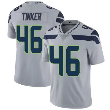 Nike Carson Tinker Men's Limited Seattle Seahawks Gray Alternate Vapor Untouchable Jersey