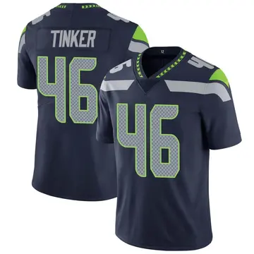 Nike Carson Tinker Men's Limited Seattle Seahawks Navy Team Color Vapor Untouchable Jersey
