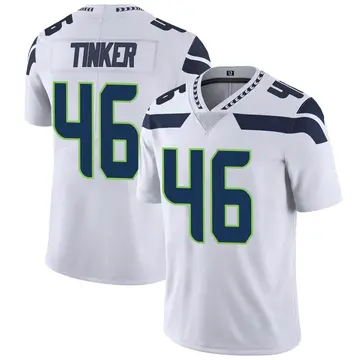 Nike Carson Tinker Men's Limited Seattle Seahawks White Vapor Untouchable Jersey