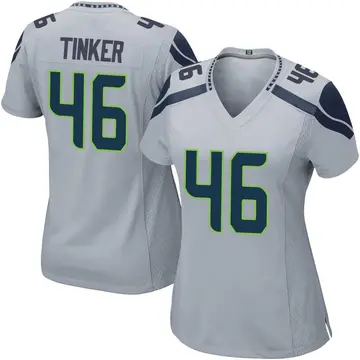 Nike Carson Tinker Women's Game Seattle Seahawks Gray Alternate Jersey