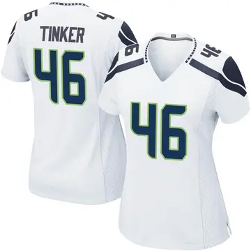 Nike Carson Tinker Women's Game Seattle Seahawks White Jersey