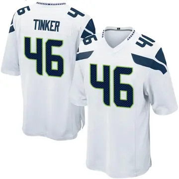 Nike Carson Tinker Youth Game Seattle Seahawks White Jersey