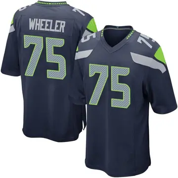 Nike Chad Wheeler Men's Game Seattle Seahawks Navy Team Color Jersey