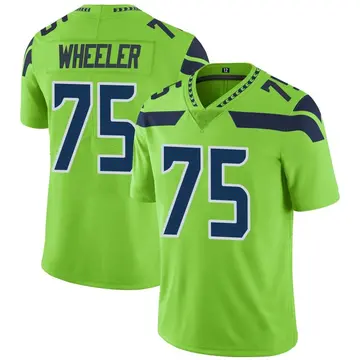 Nike Chad Wheeler Men's Limited Seattle Seahawks Green Color Rush Neon Jersey